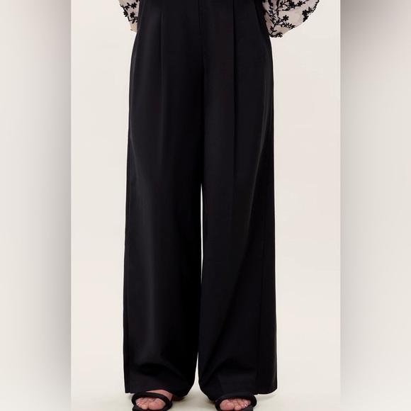 Rebecca Taylor Black Wide-Leg Pants - Picture 2 of 7